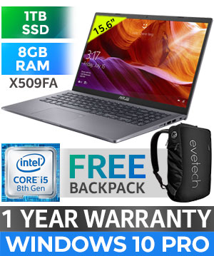 ASUS 15 X509FA Core i5 8th Gen Laptop With 1TB SSD | Evetech