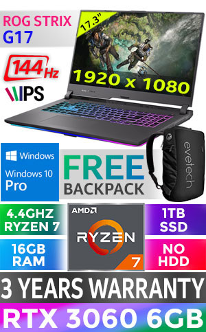 ASUS ROG Strix G17 G713QM RTX 3060 Gaming Laptop