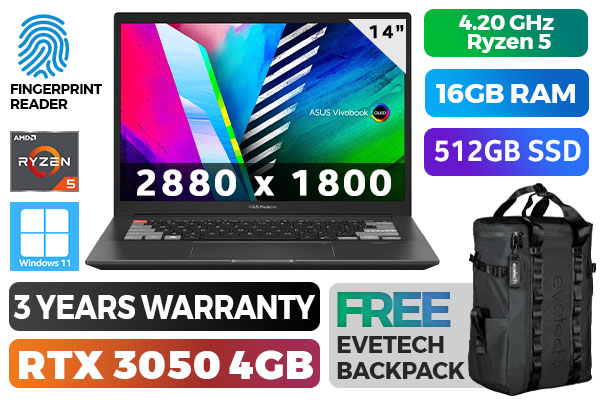 ASUS Vivobook Pro 14X OLED RTX 3050 Professional Laptop | Evetech