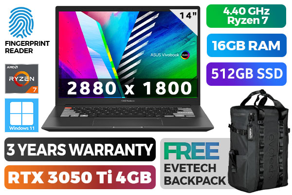 ASUS Vivobook Pro 14X OLED Ryzen 7 Professional Laptop | Evetech