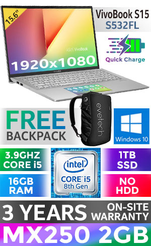 Asus VivoBook S15 S532FL Core i5 Laptop With 1TB SSD And 16GB RAM