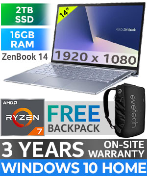 ASUS ZenBook 14 UM431DA-AM045T - Ryzen 7, 8 Go RAM, 512 Go SSD, Argent