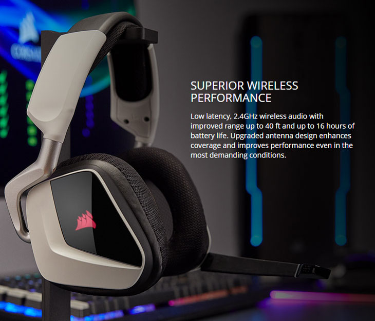 Corsair VOID Pro RGB Wireless Gaming Headset White - Best Deal