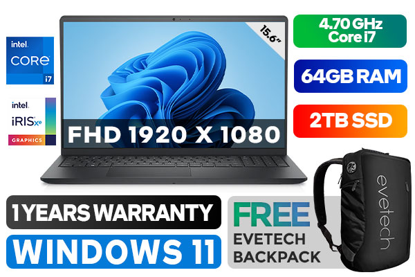 DELL Inspiron 15 3511 - Powerful Core i7 Laptop with 64GB RAM