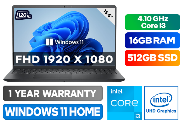 Buy Dell Inspiron 15 3520 Laptop | Intel Core i3 | 16GB RAM