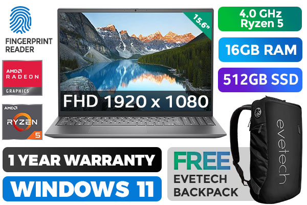 Dell Inspiron 15 5515-0013 Ryzen 5 Laptop With 16GB RAM & 512GB