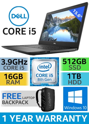 Dell Inspiron 3580 8th Gen Core i5 Laptop With 512GB SSD And 16GB