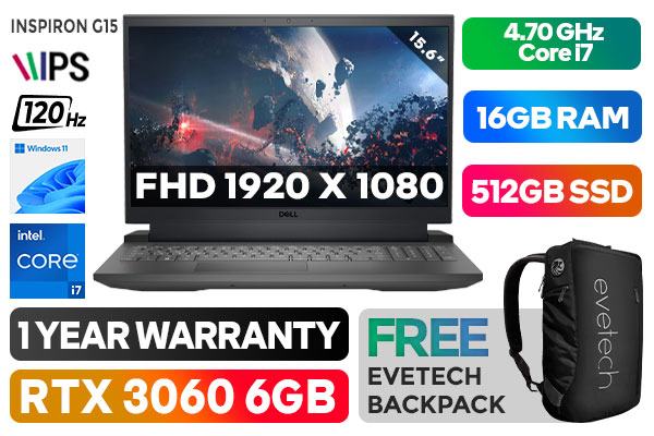 Dell Inspiron G15 5520-9798 Core i7 RTX 3060 Gaming Laptop | Evetech