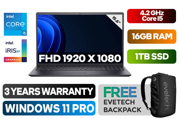 Dell Vostro 15 3510 - 11th Gen Core i5 Laptop | 16GB RAM & 1TB SSD