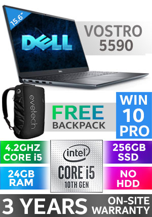 Dell Vostro 15 5590 10th Gen Core i5 Laptop With 24GB RAM | Evetech
