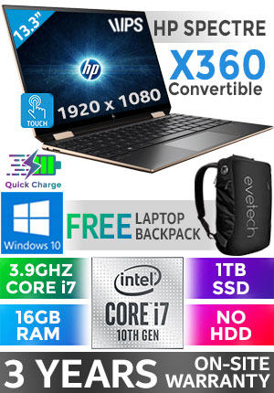 HP 13 Spectre x360 Core i7 Touchscreen Laptop With 1TB SSD | Evetech