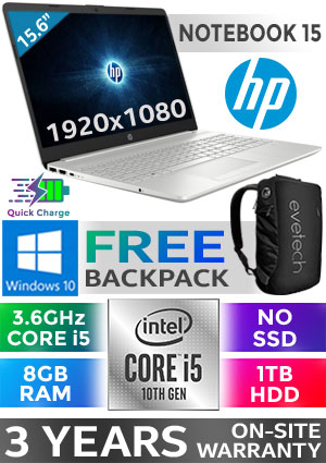 HP 15-dw2002ni 10th Gen Core i5 Laptop | Evetech