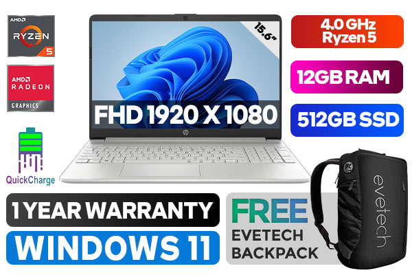 HP 15s-eq2016 Ryzen 5 Laptop | 12GB RAM - High Performance