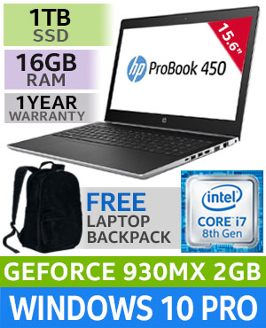 HP ProBook 450 G5 Core i7 Laptop With 1TB SSD And 16GB RAM | Evetech