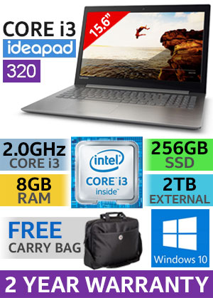 Lenovo Ideapad 320 Core i3 Laptop With 256GB SSD And 8GB RAM | Evetech