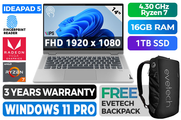 Lenovo IdeaPad Flex 5 Ryzen 7 Touchscreen Laptop 82HU00MSSA With
