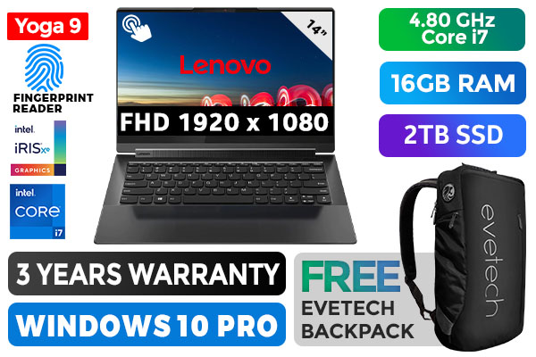 Lenovo Yoga 9 Core i7 Touchscreen Laptop 82BG009LSA With 2TB SSD