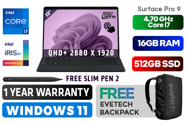 Buy Microsoft Surface Pro 9 13 Intel Core i7 2-in-1 Laptop Tablet