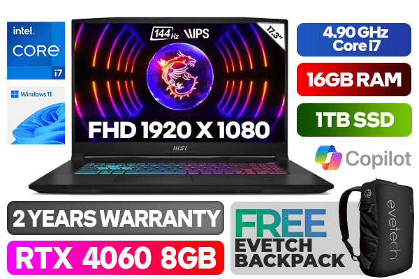 MSI Katana 17 B13VFK - Powerful Intel Core i7 RTX 4060 Gaming