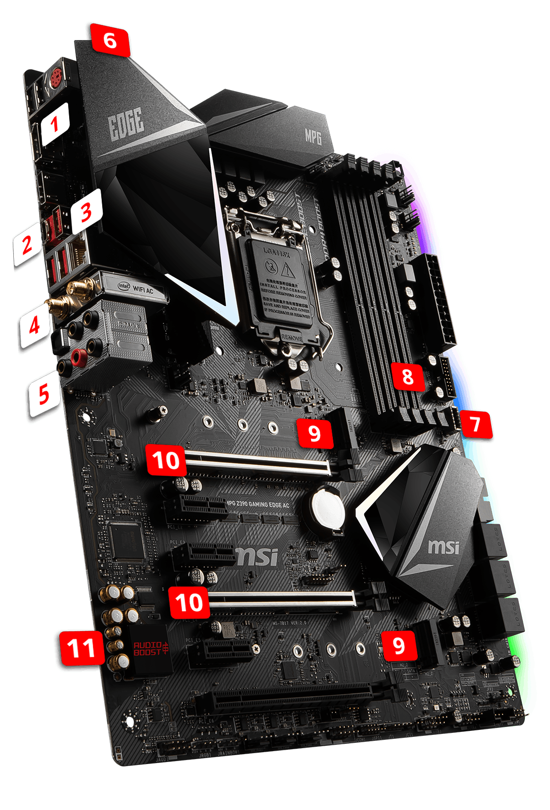 MSI MPG Z390 GAMING EDGE AC Intel Motherboard - Best Deal - South